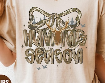 Comfort Colors Hunting Season T-Shirt, Camo Bow Tee