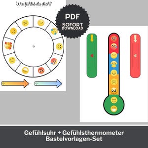 Horloge et thermomètre des émotions – Reconnaître, nommer et comprendre les émotions de manière ludique pour les enfants de tous âges, de la maternelle
