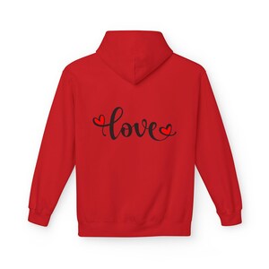 Love Fleece Hoodie, Custom Cotton Blend Sweatshirt, Sustainable Jumper image 8