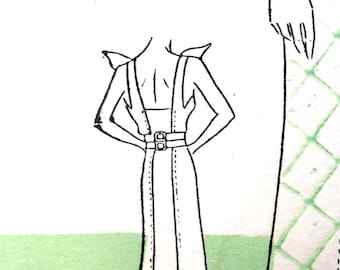 Unused 1930s Evening Gown Woman's World 5834 looks Factory Folded  Vintage Sewing Pattern  Bust 42