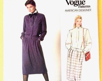 Oscar de La Renta Diseñador Patrón Vogue 1186 Vogue Diseñador Americano Vintage Patrón de Costura Busto 34