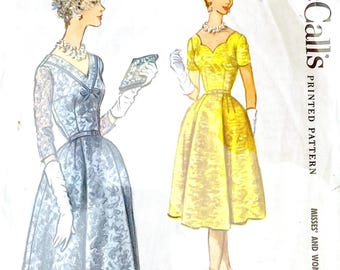 50s gown pattern vintage sewing McCall’s 5261. Bust 42 inches. 1950s dress