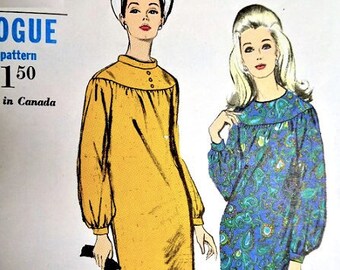 Uncut 1960s Vogue Pattern 6958 Bust 32. Hip 34  Easy To Make