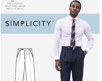 Uncut FF Simplicity S9043 Sewing Pattern Men's Pants  Trousers Dress Pants  Sewing Pattern U.S. Size 34-42"