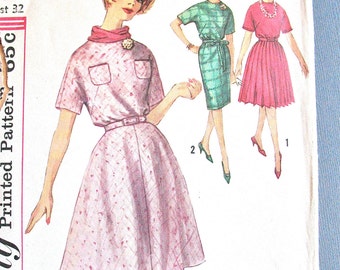 ON SALE Vintage Simplicity 4116 OnePiece Dress Pattern Sewing Pattern  Bust 32 or  38 inches