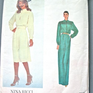 Dress by Nina Ricci -vogue 2352 - Uncut Pattern - Etsy