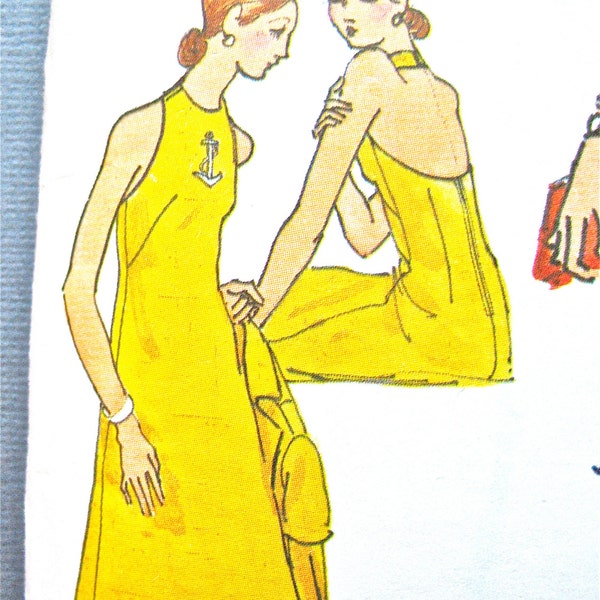 Vogue 8311 Vintage A-Line Halter Dress and Semi Fitted Blazer Jacket Sewing Pattern from the early to mid 70s  Bust 36 pattern