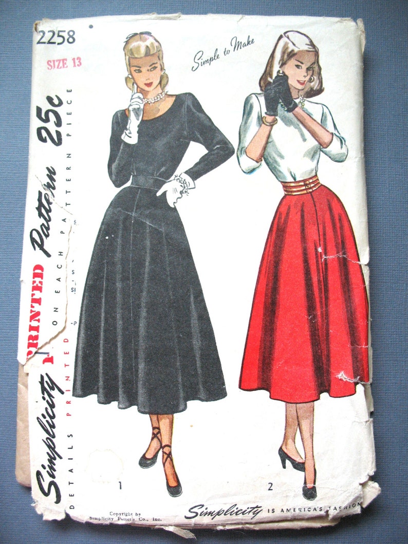 Uncut 1970s Simplicity 2258 Junior Misses' Two-piece Dress - Etsy