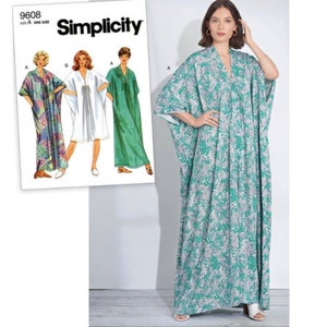 Uncut FF Misses' Caftan Simplicity Sewing Pattern S8877 Vintage Sewing Pattern One Size