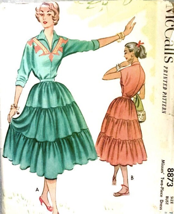 two piece western dress