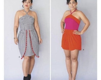 Uncut FF Misses' and Petites' Dress and Romper by Mimi G Style Simplicity 8611 Vintage Sewing Pattern Size 6 8 10 12 14