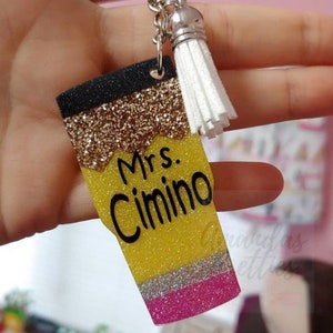 Glitter Pencil Keychains image 2