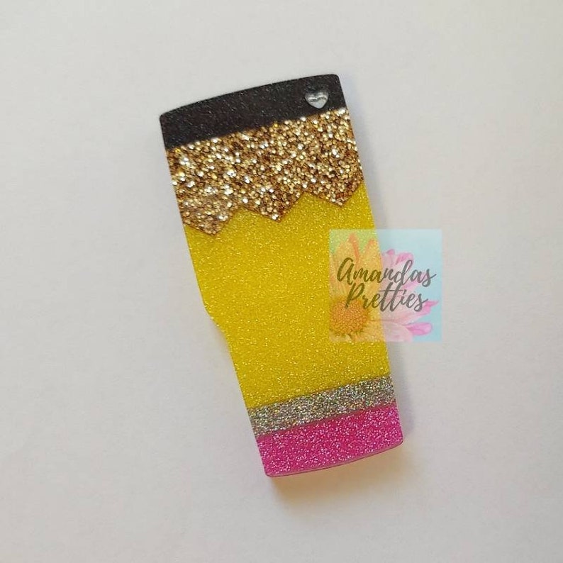 Glitter Pencil Keychains Eraser BOTTOM