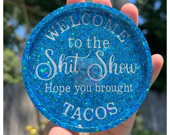 Taco Glitter Coaster Home Decor