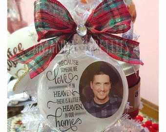 Holiday Memorial Floating Christmas Ornaments Loved Ones in Heaven Customized