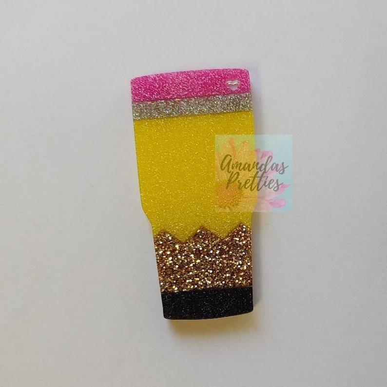 Glitter Pencil Keychains Eraser TOP