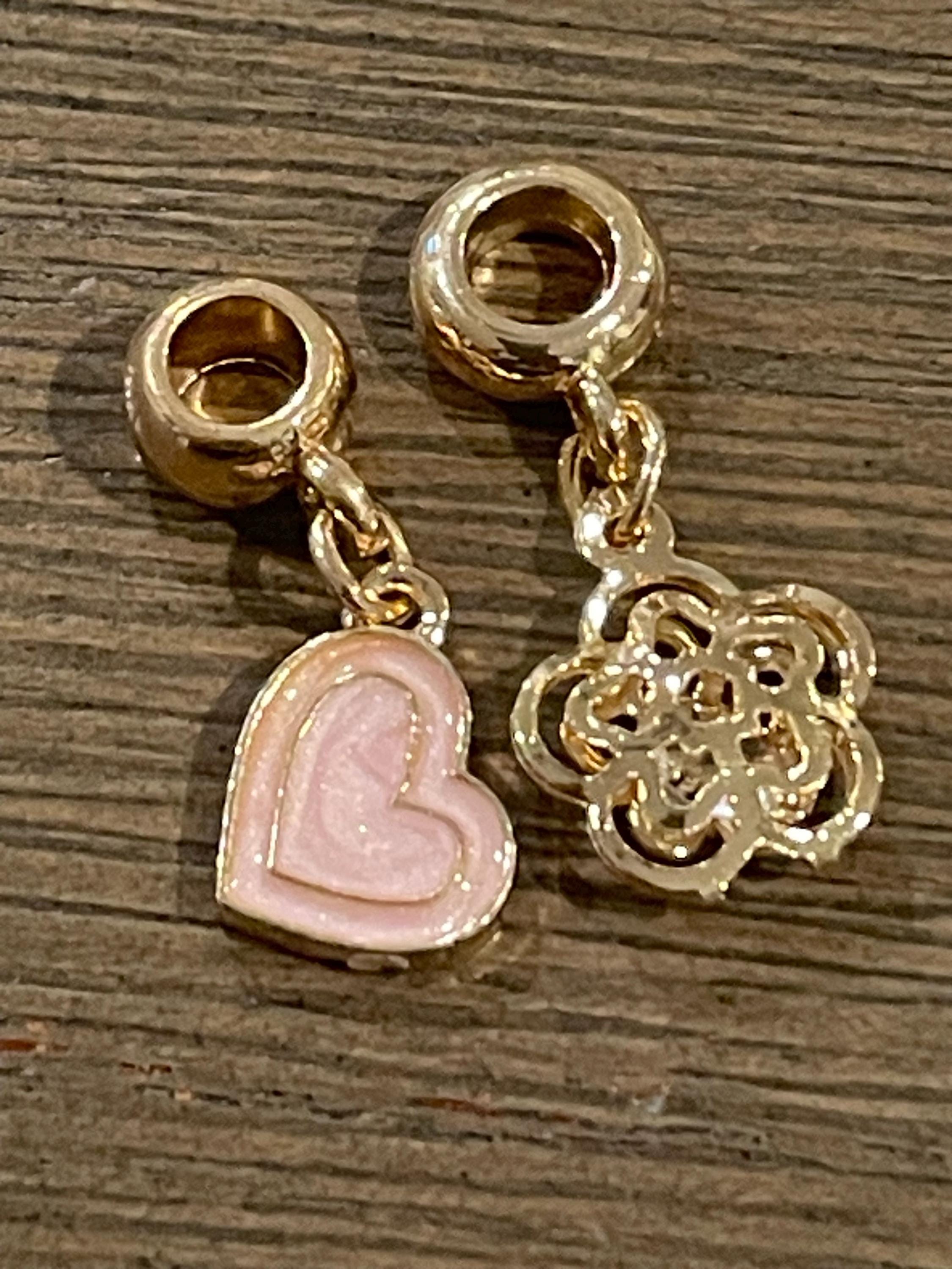 Pandora style Hanging pink charm set