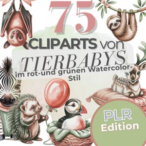 75+30 clipartów przedstawiających małe zwierzątka w stylu akwarelowym z licencją PLR | Pliki PNG o rozdzielczości 406 DPI i przezroczystym tle | Pobierz Google Drive