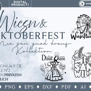 Oktoberfest SVG Bundle | 10 Funny Bavarian Doodles | private use - png, ai, dxf, svg, pdf | Beer Fest Clipart for POD