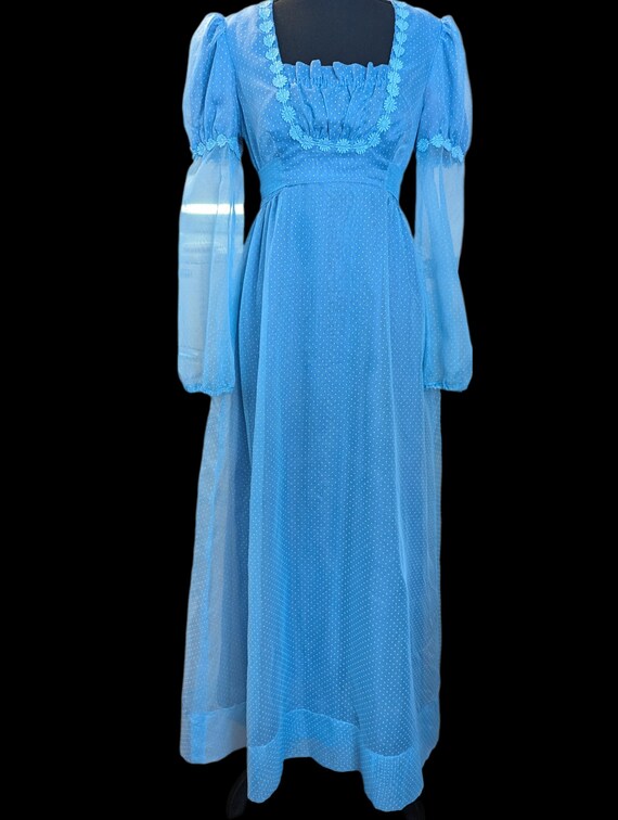 Vestido vintage de niña de las flores de los años 60 y 70, de gasa