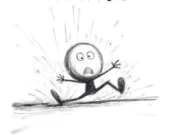 I Didn't Fall Down I Attacked The Floor - PNG Digital Download File