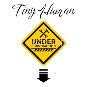 Tiny Human Under Construction PNG Digital Download File