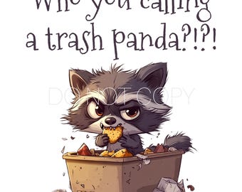 ¿A quién llamas mapache panda basura? Archivo PNG para descargar digital