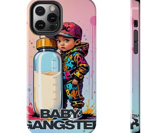 Baby Gangster phone case | Cute streetwear baby illustration