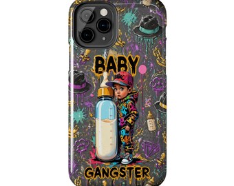 Baby Gangster illustration Iphone Phone Case | Cute Urban Baby Bottle Design