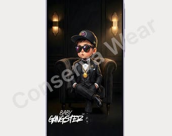 Dark Luxury Baby Gangster Wallpaper, Stylish Andriod Phone Background (Digital Download)
