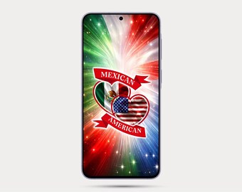 Fondo de pantalla neón para iPhone, estilo mexicano-americano (descarga digital)