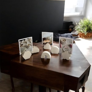 Supporti fotografici - Portafoto Polaroid - Disegni nuvola, cuore, fiore, arcobaleno - Decorazione moderna per scrivania - Idea regalo perfetta