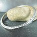 Thick Rustic Square Sterling Silver Bangle, Textured Solid .925 Silver 3mm Wide Bracelet Simple Jewelry Minimalist Modern Geometric Stacking