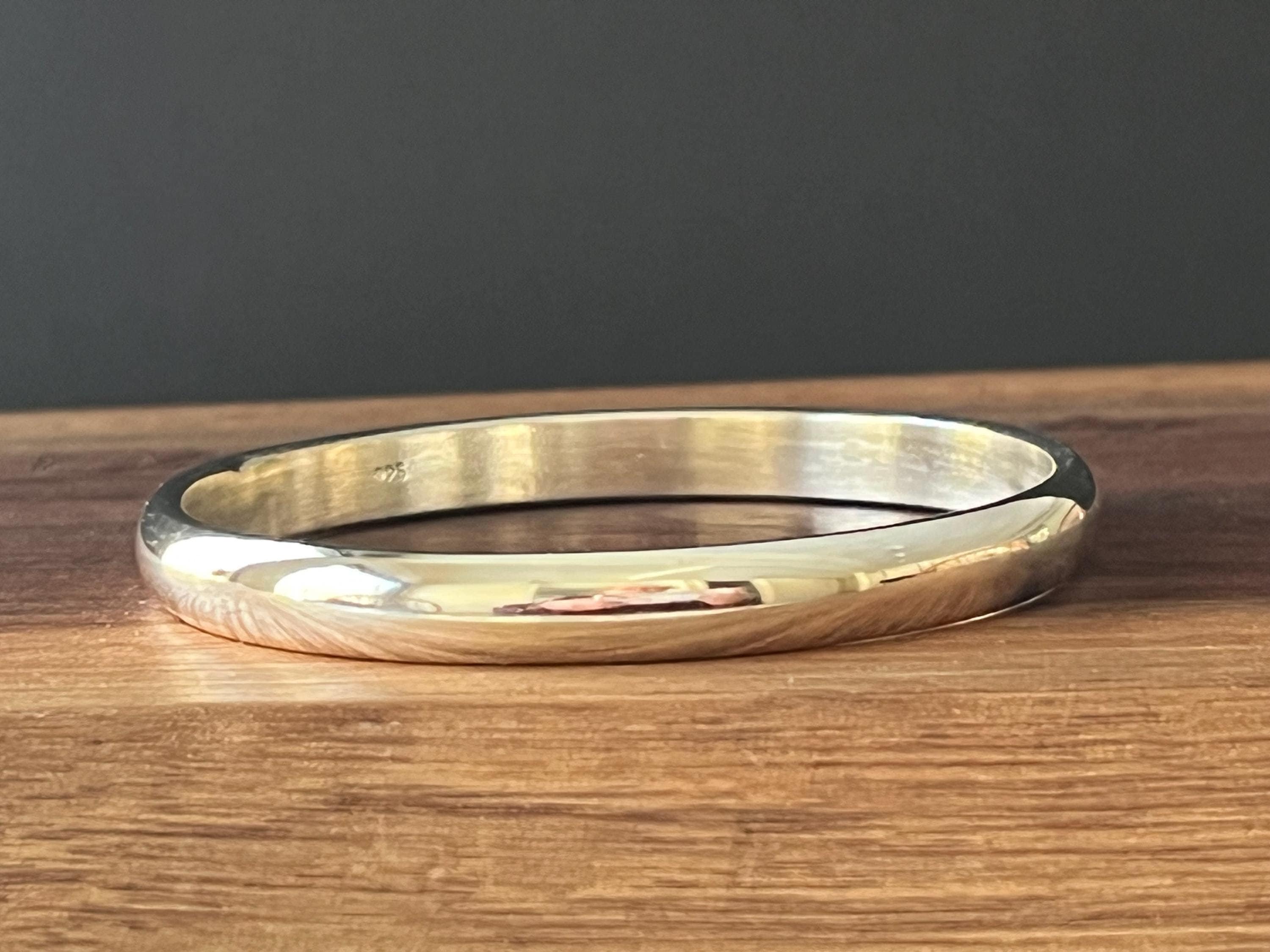 ブレスレット Silver Half Round Bangle For Men & Women JQIN half-round sterling silver bangle – JQIN BRANCHES