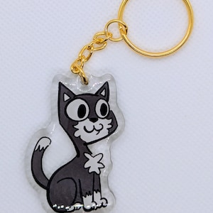 Tuxedo Cat Keychain and Purse Charm