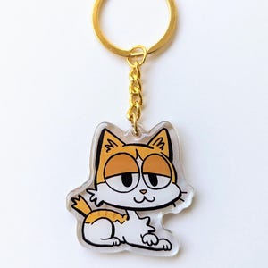 Orange and White Cat Keychain and Purse Charm