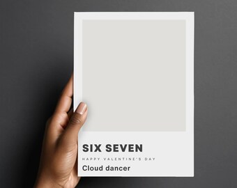 Six Seven Valentine Printable Card | Fashion Style Trendy Valentine for Teens | School PDF 5x7