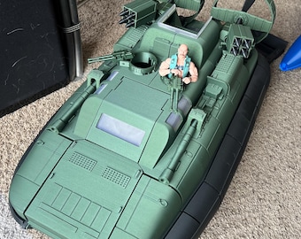 1/12 Scale 3D Printed Hovercraft Model, Action Figure Display Accessory