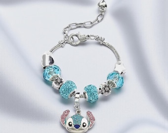 Rhinestone Stitch Inspired charm Bracelet