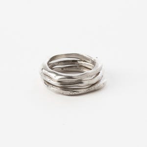 925 Sterling Silver Ring  | Statement | Minimalist Simplistic | Unique Wave Abstract irregular | Hypoallergenic