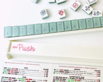 Custom Mahjong Racks with "Push" and "Play" indicators (Set of 4)