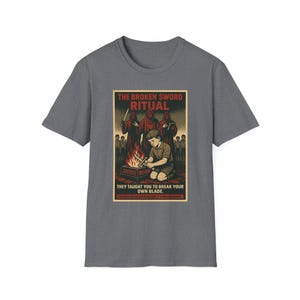 Anti Woke Shirt, The Broken Sword Ritual, Masculinity Undermined Shirt, Cultural Decline Graphic Tee, Political Streetwear for Men