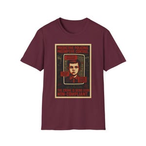 Predictive Policing Shirt, Preemptive Control Tee, Dystopian Future T-Shirt, Non-Compliant Graphic Tee, Anti Surveillance State Shirt