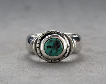 Size 5 Kingman Turquoise Ring, Sterling Silver