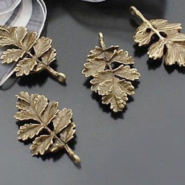 16pcs 31mm by 18MM bronze plated leaf branch 22295-55