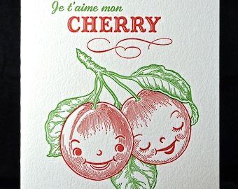 Mon Cherry Valentine romantic card