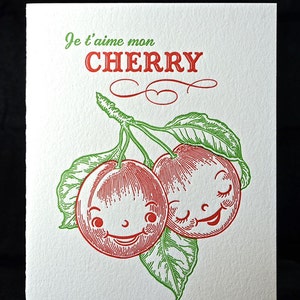 Mon Cherry Valentine tarjeta romántica