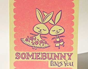 Bunny love Easter card