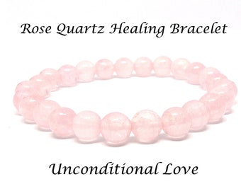 Rose Quartz, Pink Quartz Bracelet, Self Love Bracelet, Positive Energy Bracelet, Acceptance and Unconditional Love Symbol, Libra Taurus Gift