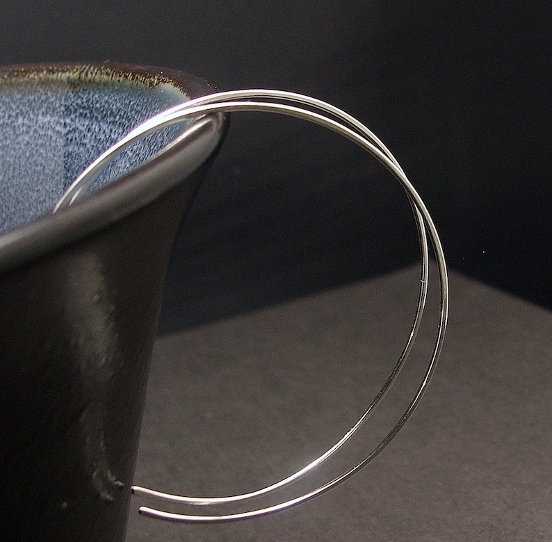 Large Sterling Silver Hoop Earrings | Thin Hoop Earrings